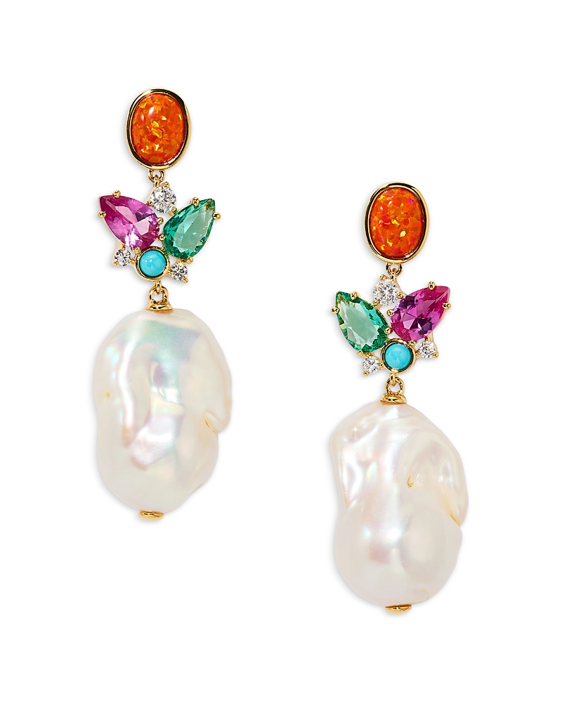 Nadri Frieda Multi Stone Drop Earrings