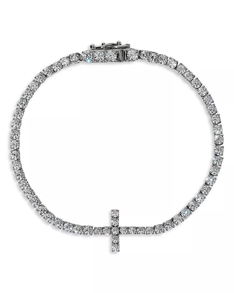 Nadri Astrid Cubic Zirconia Cross Tennis Bracelet