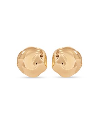 Molten Button Stud Earrings