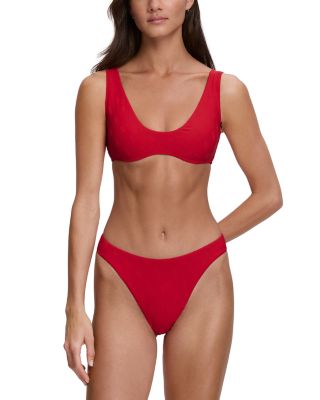 Deep Scoop Bralette Top & High Leg Bikini Bottom