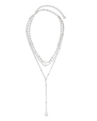 Forever Falling Cultured Freshwater Pearl Layered Lariat Necklace, 11-16"