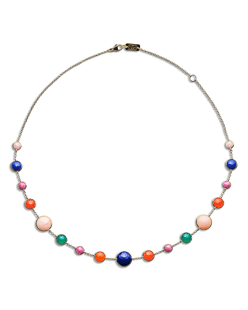 Ippolita 18K Yellow Gold Lollipop Multi Gemstone Lollitini Festa Station Necklace, 18