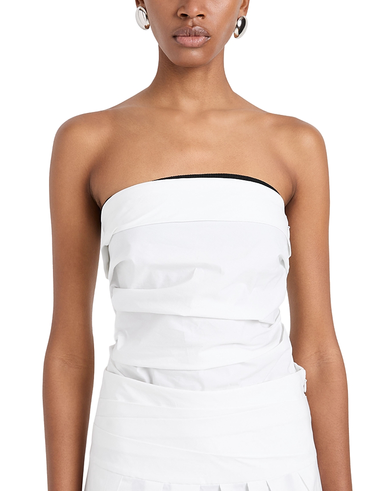 Proenza Schouler White Label Maisy Strapless Top in Poplin