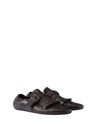 Prada Men's Shuffle Fringed Monk Strap Shoes