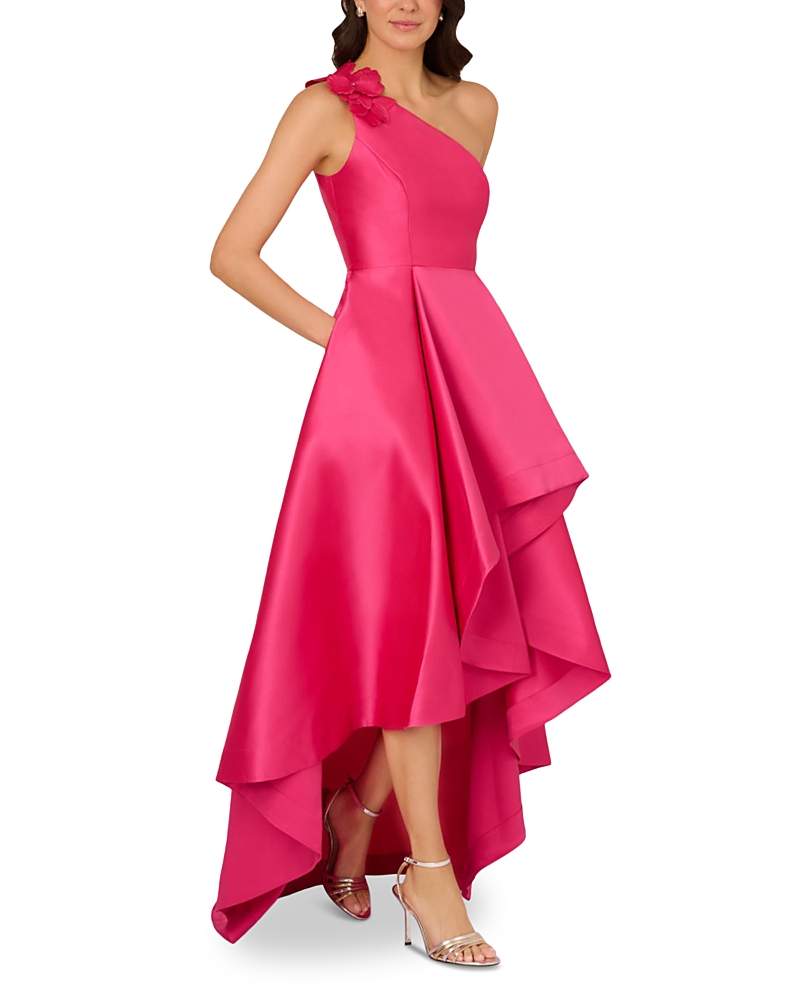 Adrianna Papell Mikado High Low Gown