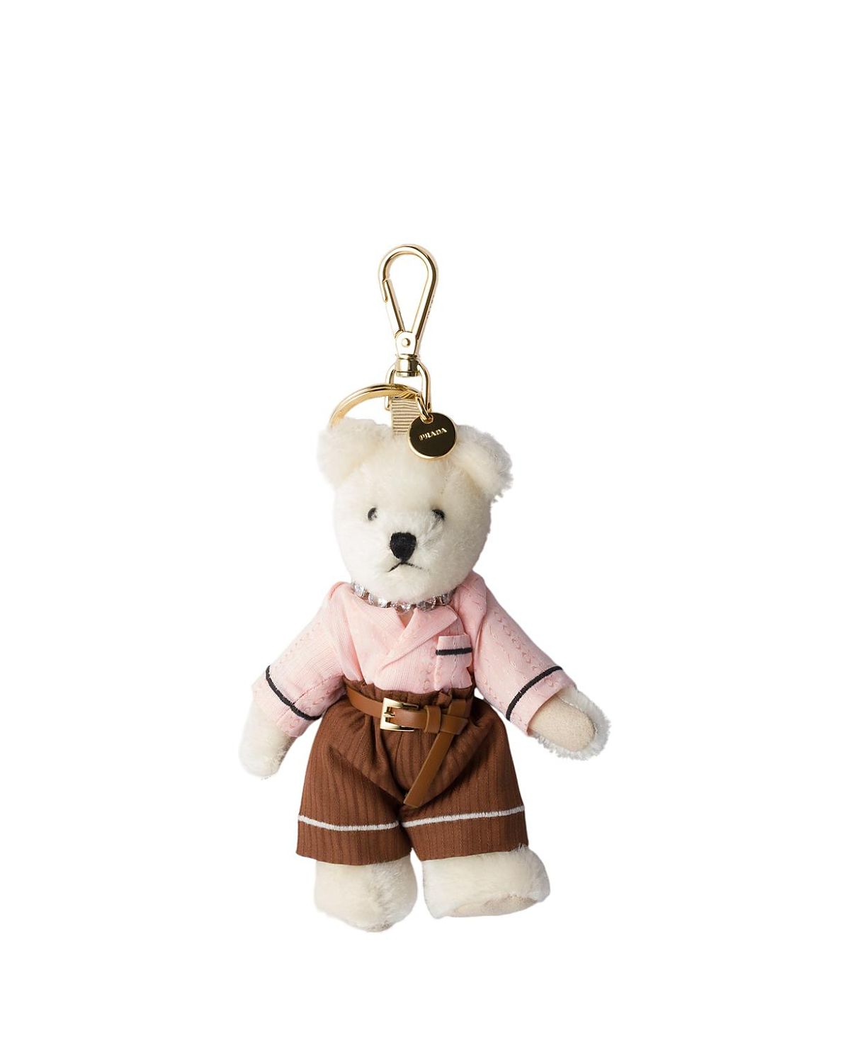 Prada Teddy Bear Keychain Charm