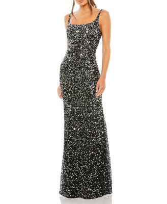  Petite Sequined Low Back Slip Gown