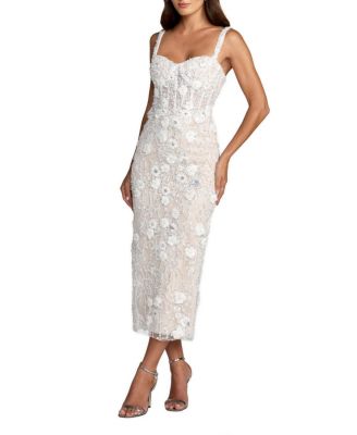 Embellished Lace Sleeveless Midi Dress