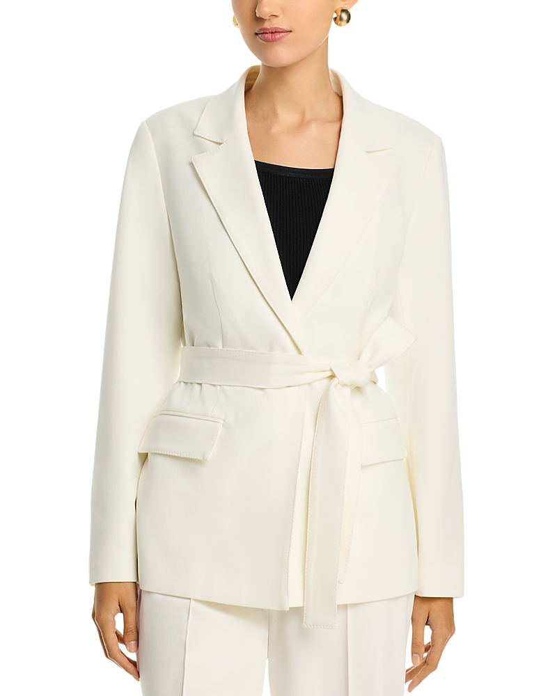 T Tahari Single Button Self Tie Blazer
