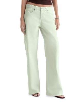 Low Rise Wide Leg Jeans in Summer Vine