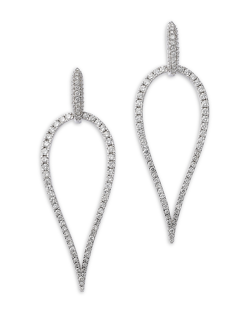 Bloomingdale's Fine Collection Diamond Open Drop Earrings in 14K White Gold, 3.0 tcw
