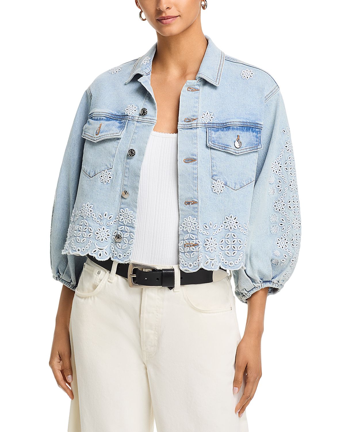Generation Love Lumere Embroidered Denim Jacket