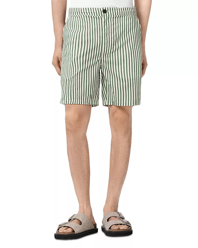 Allsaints Chopin Straight Fit 6.3 Stripe Shorts