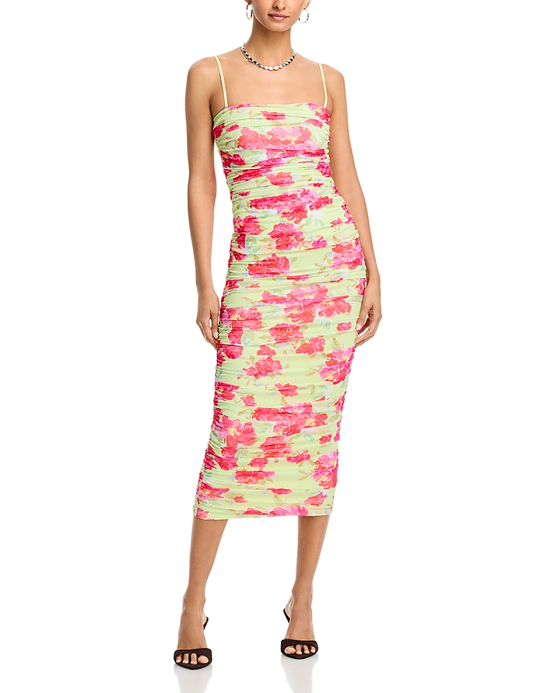 Afrm Hazel Ruched Midi Dress