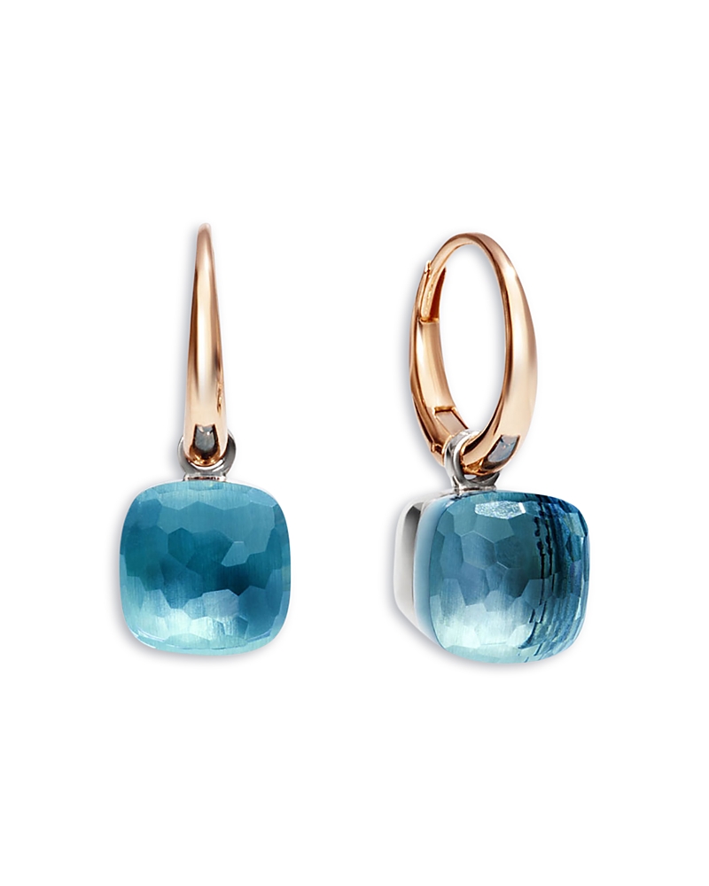 Pomellato 18K Yellow Gold Nude Sky Blue Topaz Drop Earrings