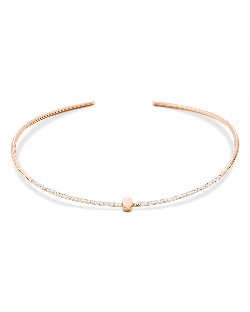 Pomellato 18K Rose Gold Pomellato Together Diamond Collar Necklace, 0.8 tcw