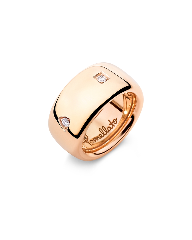 Pomellato 18K Rose Gold Iconica Diamond Five Stone Band, 0.20 tcw