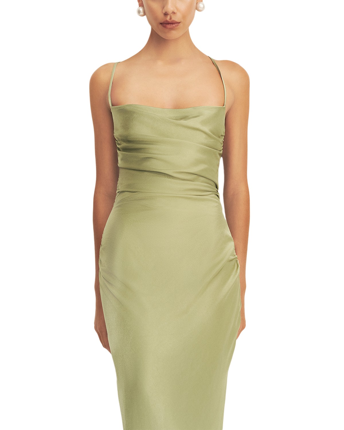 La Lune Lace Up Back Maxi Dress