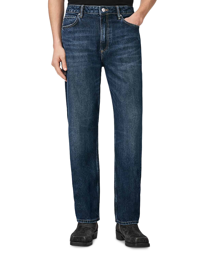 Allsaints Reid Straight Fit Jeans in Dark Indigo