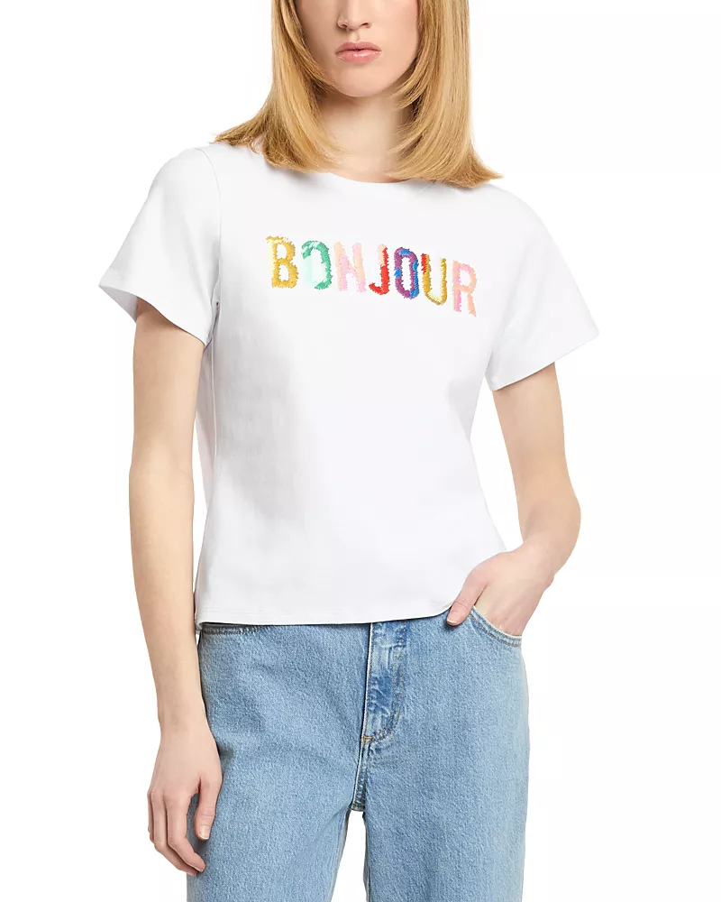 Cinq a Sept Bonjour Scribble Tee