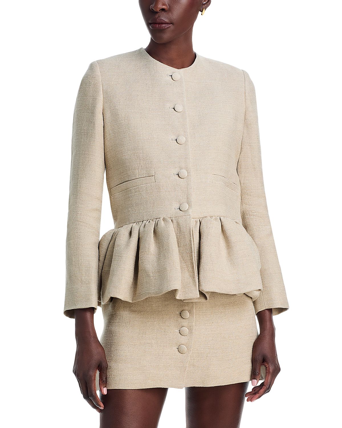 Liberowe Linen Peplum Jacket