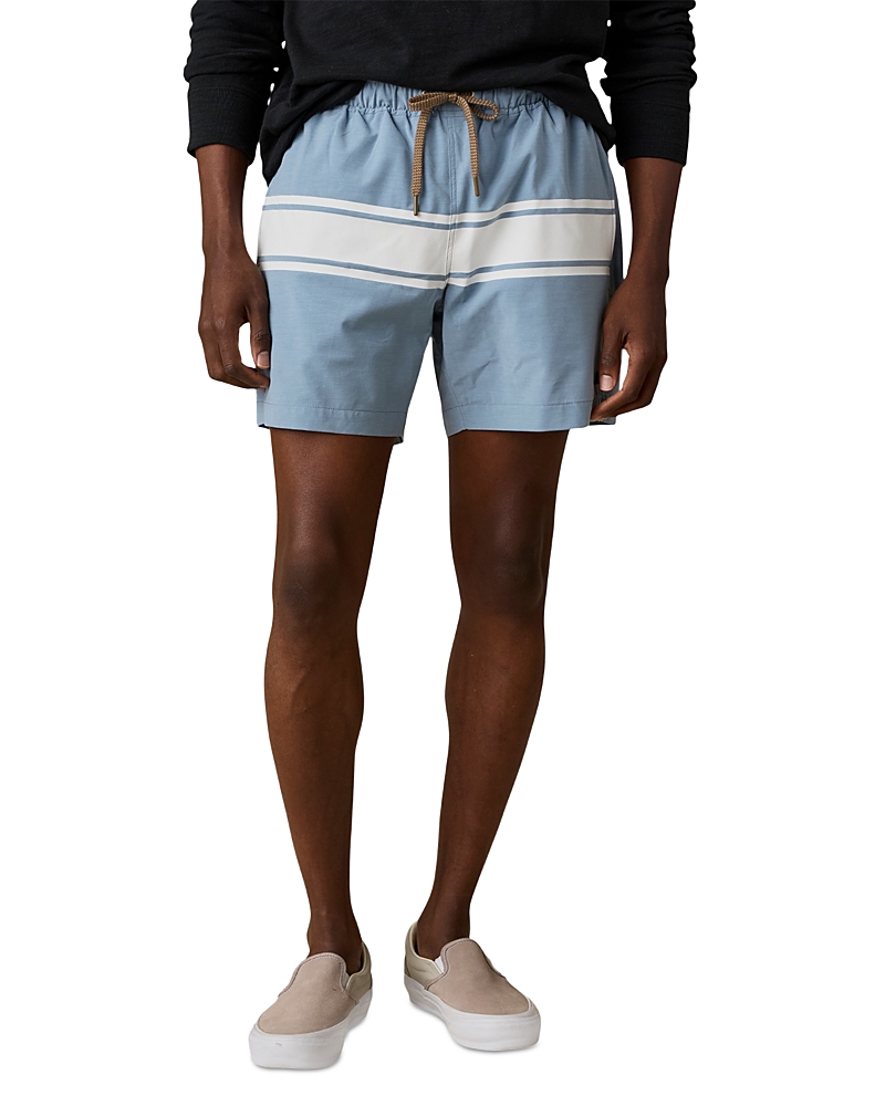 Faherty All Day Classic Fit 6 Bold Stripe Swim Trunks