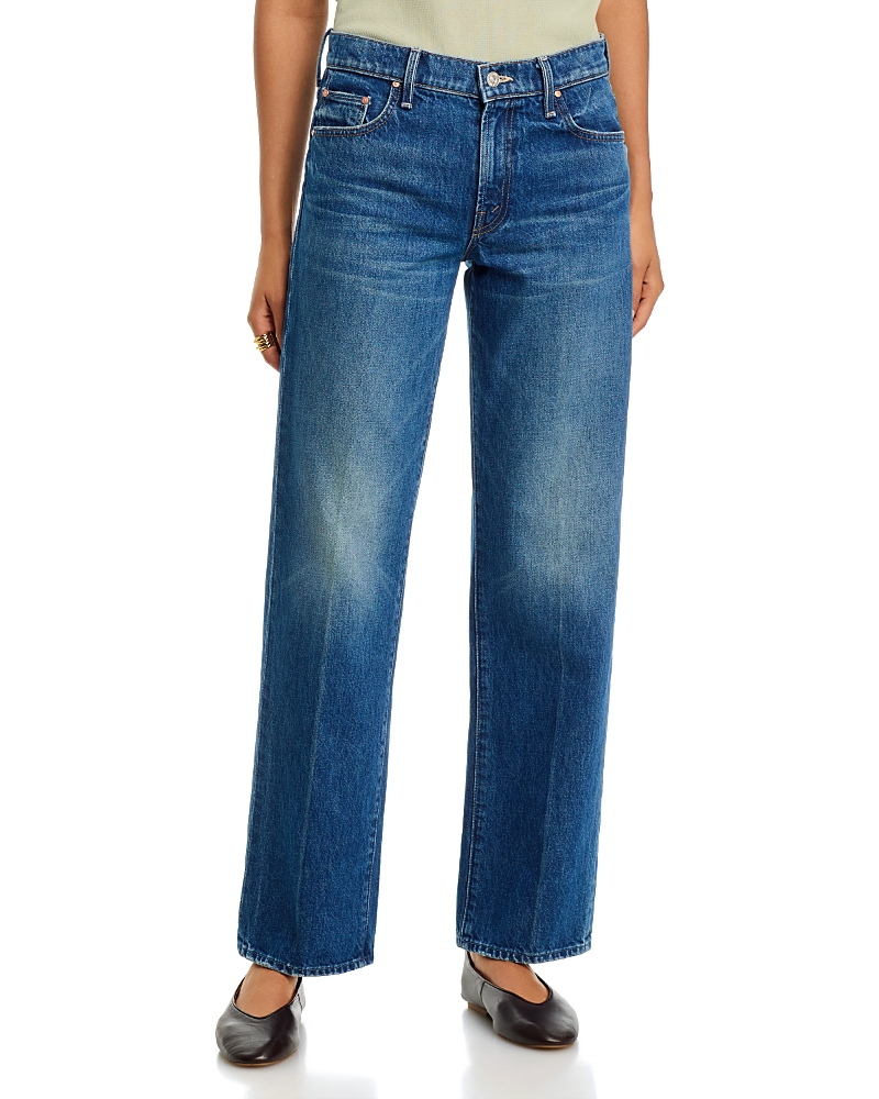Mother The Rambler Skimp Mid Rise Straight Jeans in Call Me Wild