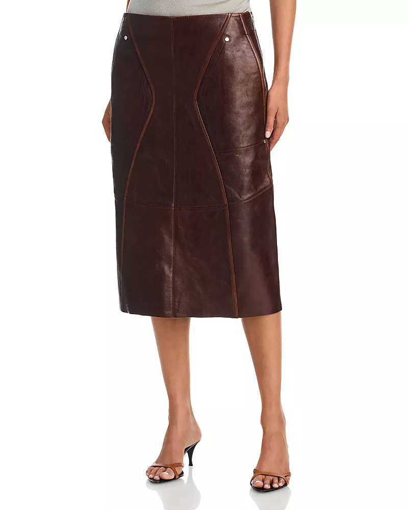 Helmut Lang Leather Saddle Skirt