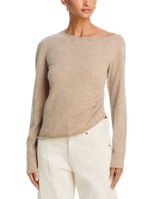 Draped Asymmetric Wool Top