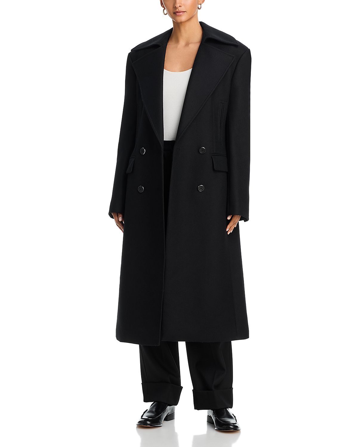 Helmut Lang Sculptural Double Breasted Coat