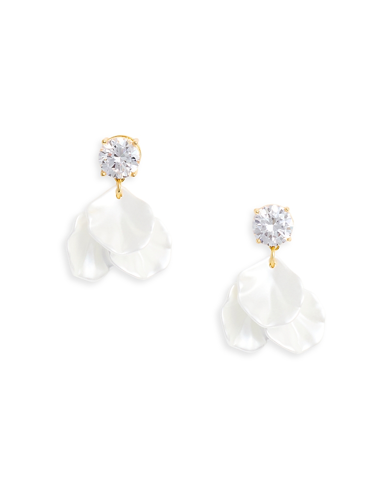 Self-Portrait Crystal Petal Earrings
