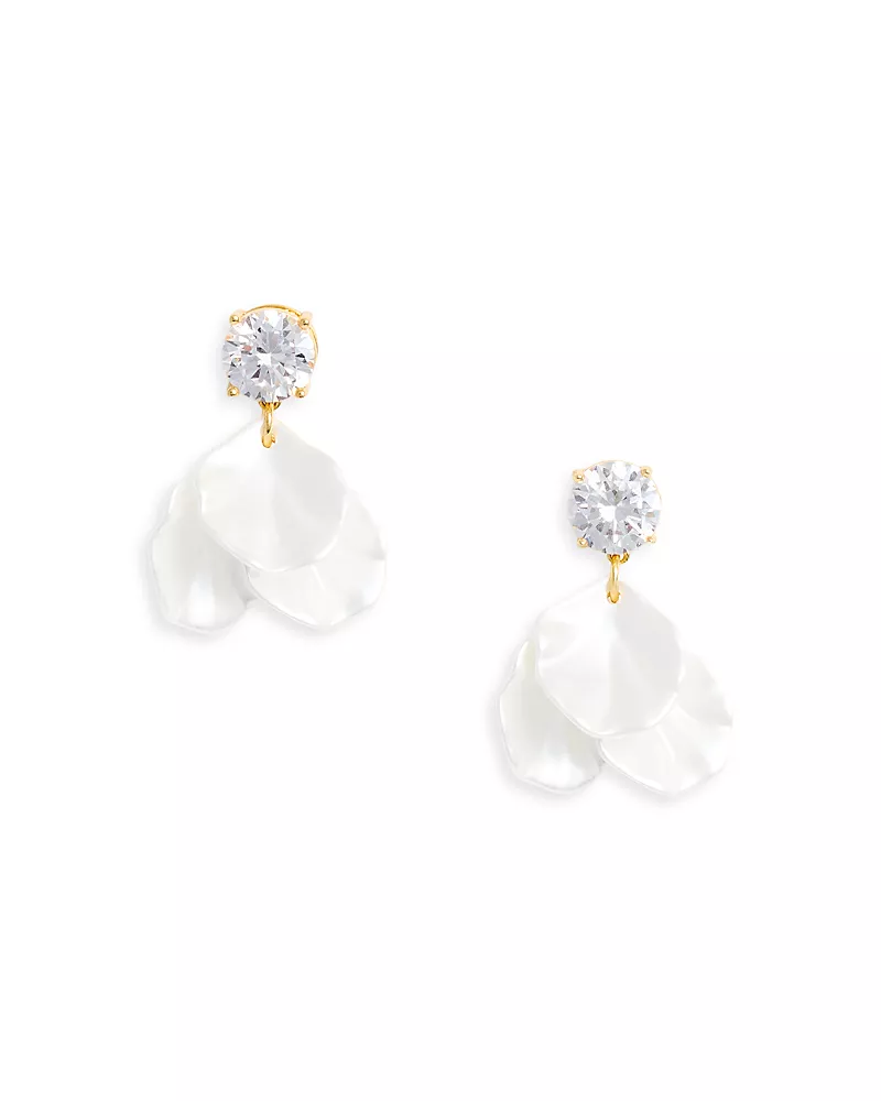 Self-Portrait Crystal Petal Earrings