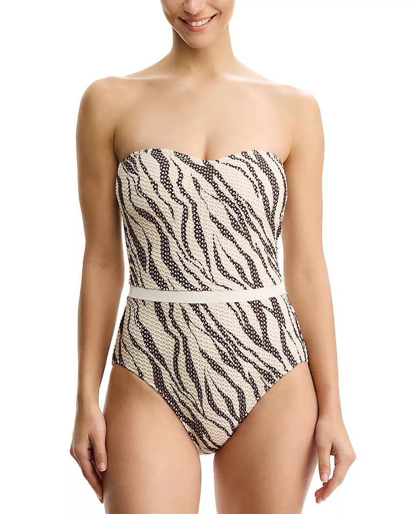 Profile by Gottex Safari Chic Bandeau One Piece Swimsuit
