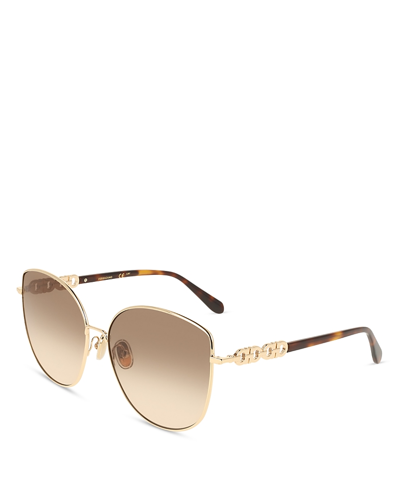 Ferragamo Gancini Chain Butterfly Sunglasses, 60mm · OS