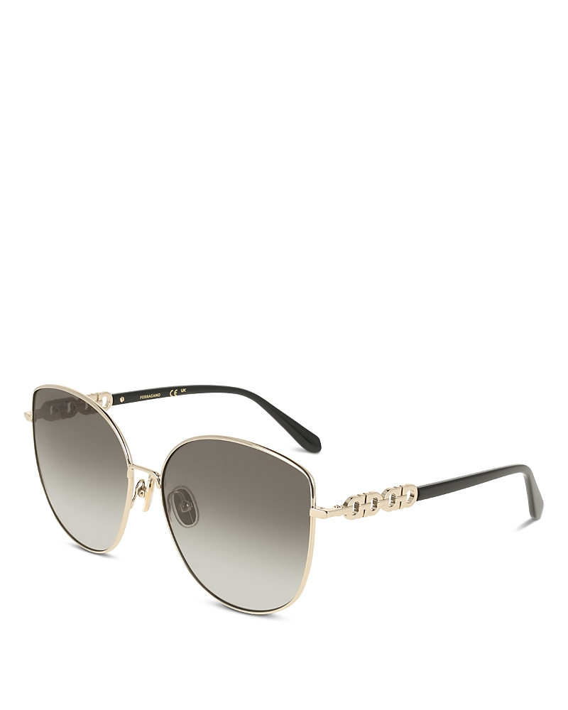 Ferragamo Gancini Chain Butterfly Sunglasses, 60mm