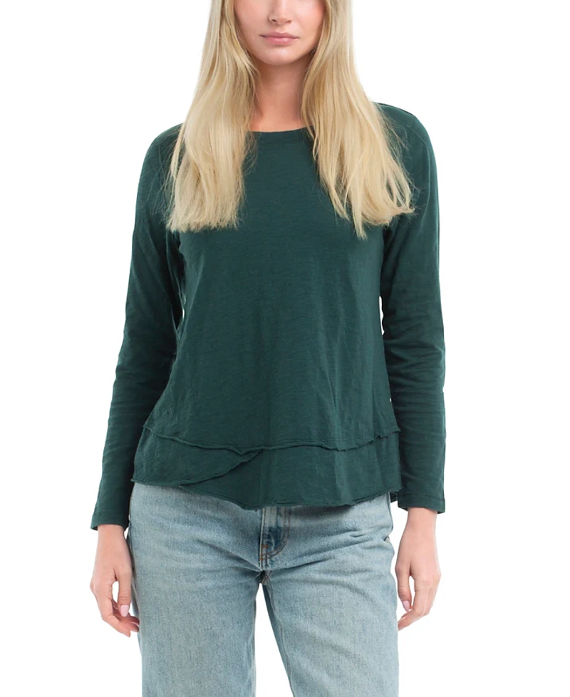 Wilt Clothing Long Sleeve Mock Layer Tee