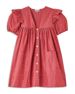 Striped Cotton Mini Dress