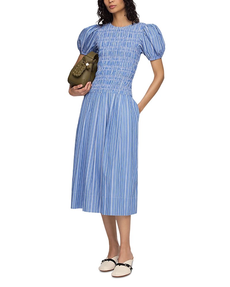 Ganni Striped Cotton Dress
