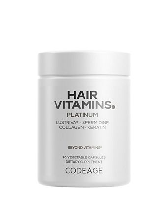 Hair Vitamins Platinum, Lustriva, AstraGin, Biotin, Keratin, Collagen, Omega-3, Zinc