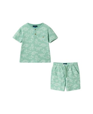  Boys' Printed Henley Set - Little Kid