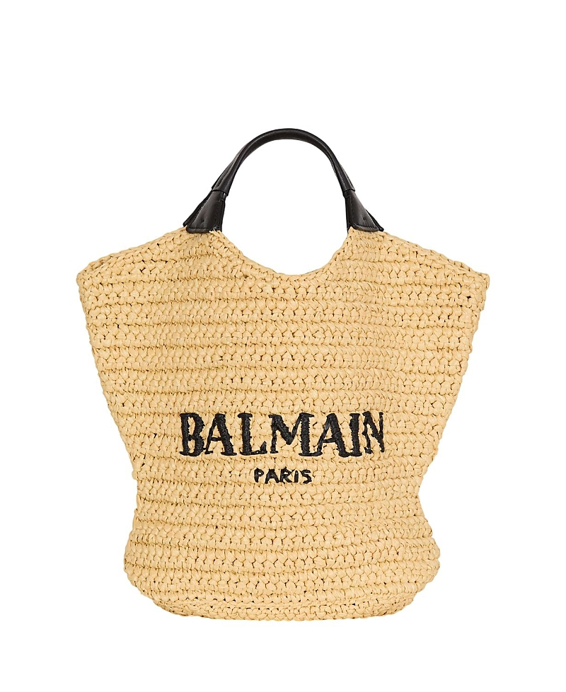 Balmain Mini Balmain Crochet Tote Bag