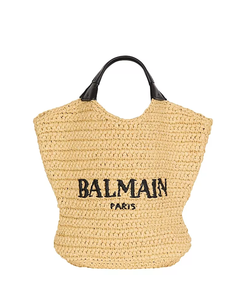 Balmain Mini Balmain Crochet Tote Bag