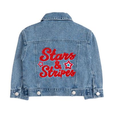 Girls' Stars and Stripes Patch Denim Jacket - Little Kid, Big Kid