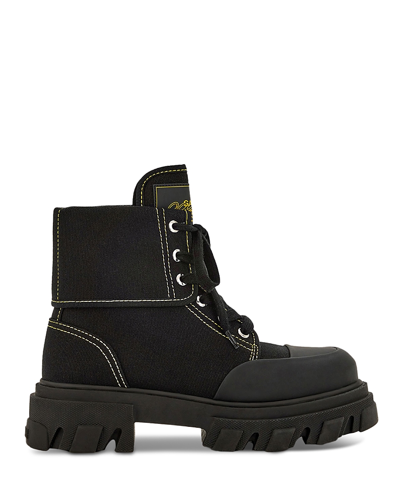 Ganni Women's Cleated Canvas Trail Boots