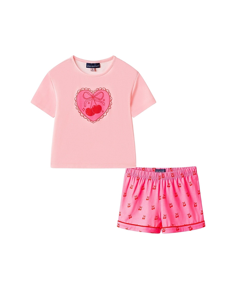 Andy & Evan Girls' Tee & Short Pajama Set - Little Kid, Big Kid