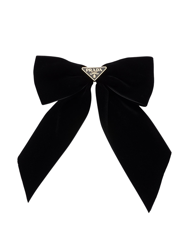 Prada Velvet Bow Hair Clip