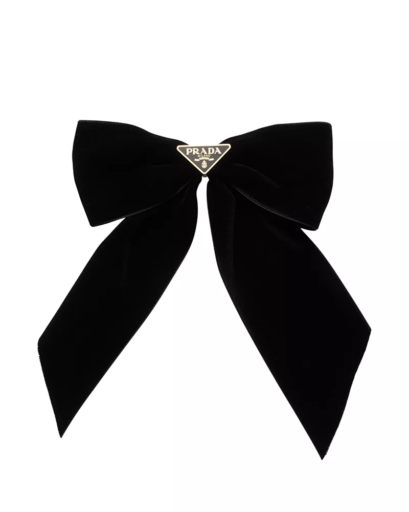 Prada Velvet Bow Hair Clip