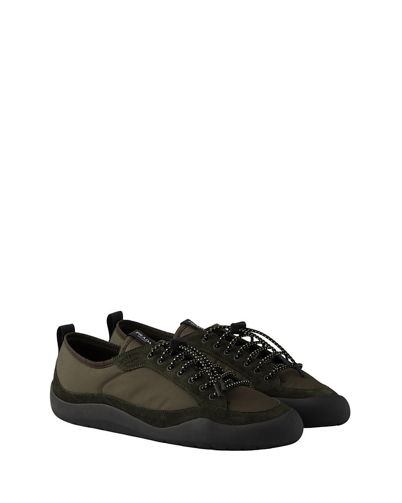 Prada Men's Speedrock Re-Nylon And Suede Sneakers