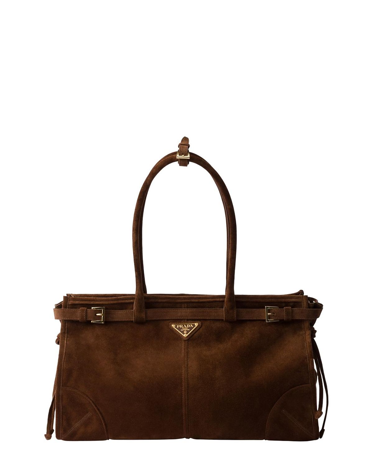 Prada Bonnie Large Convertible Suede Shoulder Handbag