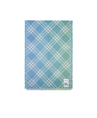  Gradient Check Wool Silk Scarf